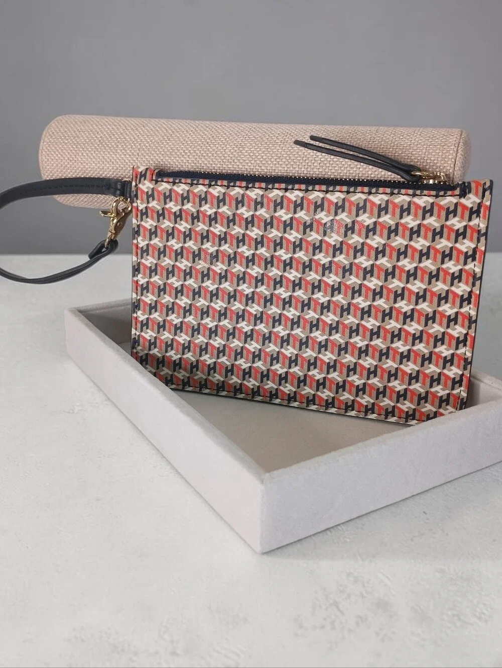 Tommy Hilfiger Monogram Wristlet Wallet Women's Coin Purse
